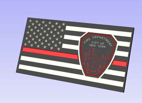 Fire Service Red Line Flag