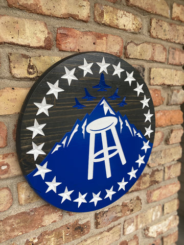 Barstool Air Force plaque