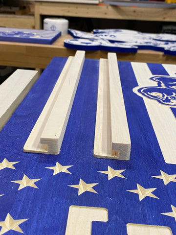 Air Force flag with Coin Racks